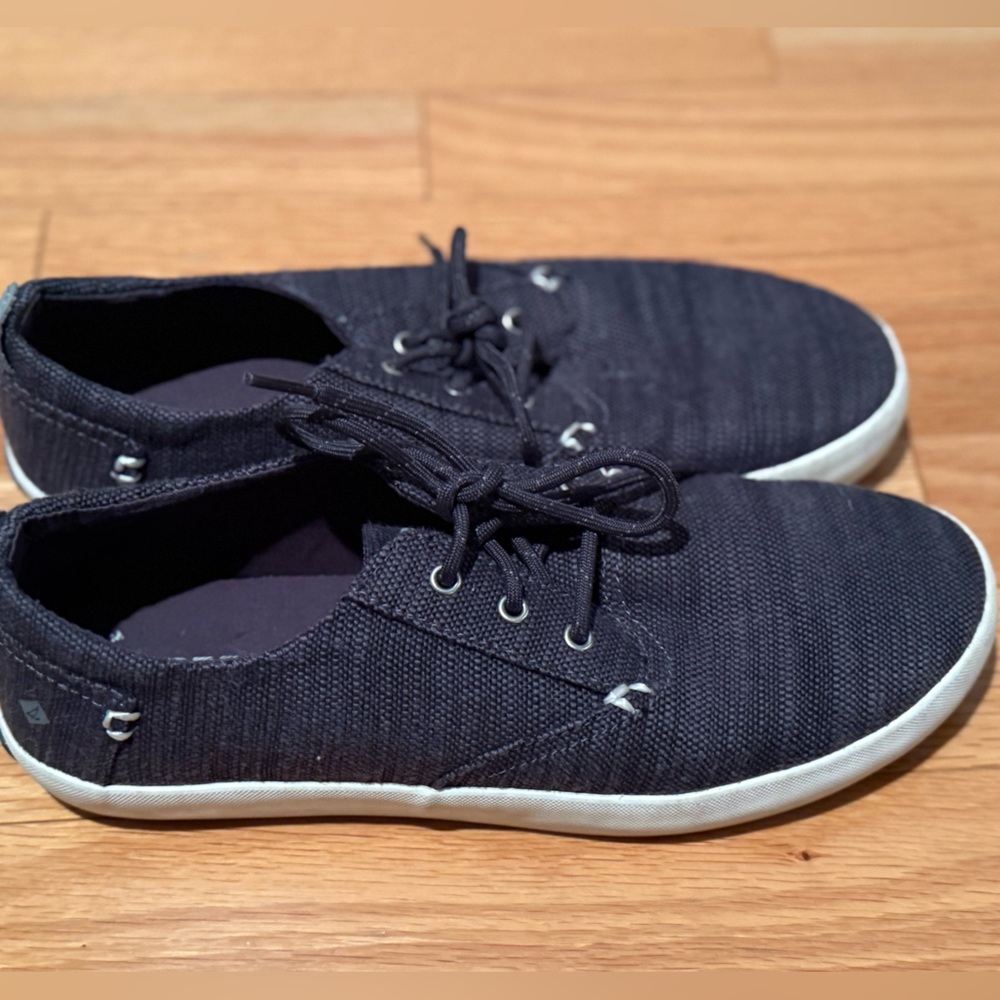 Casual Black Sperry Canvas Shoes